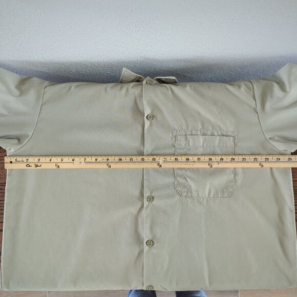 Dickies Mens Long Sleeve Button-Up Work Shirt Size XL Khaki Cotton/Polyester - Picture 10 of 15